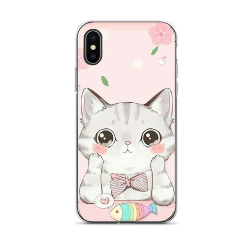 Fashion Capa 7 plus Cute cat Diy Printing Drawing phone case For iphone 6 6s 7 7plus 8 8plus X xs xr XS Max cses-102